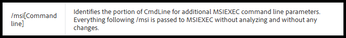 Adobe Acrobat - MSI Switch Documentation