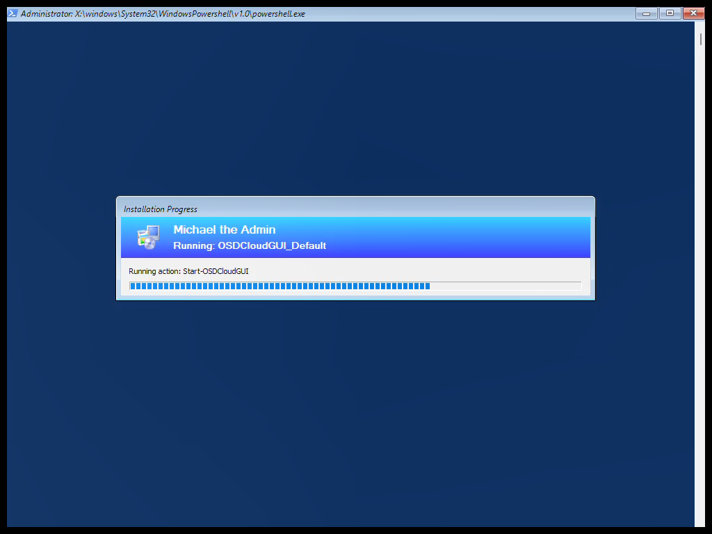 Run TS - Start-OSDCloudGUI