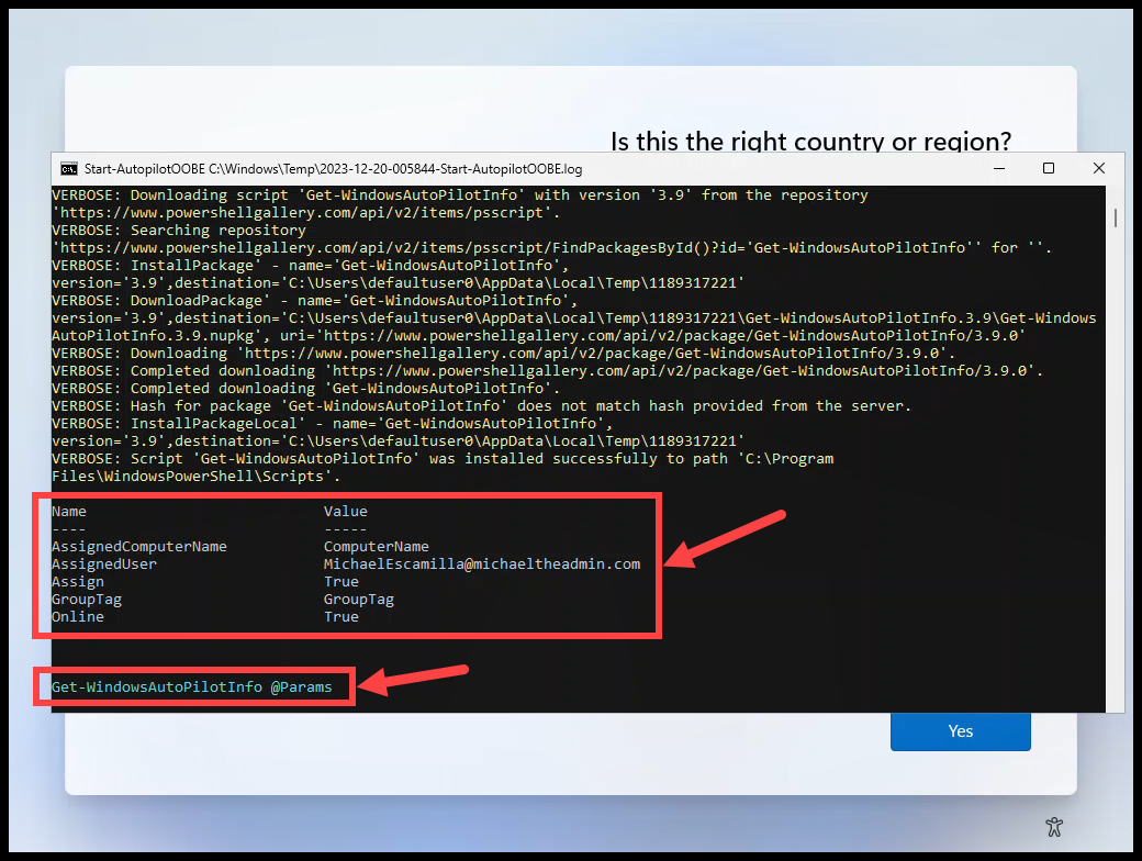 Get-WindowsAutoPilotInfo