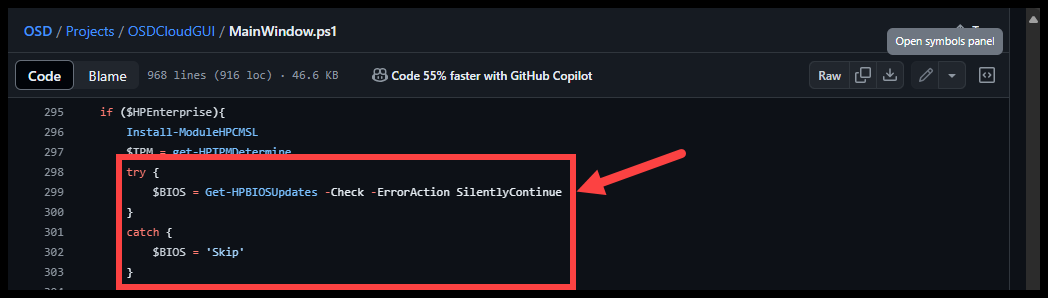Calling Get-HPBIOSUpdates