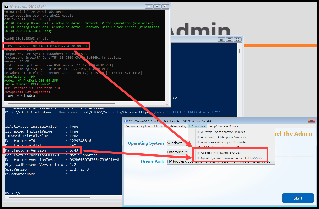 Running HP Functions TPM and BIOS