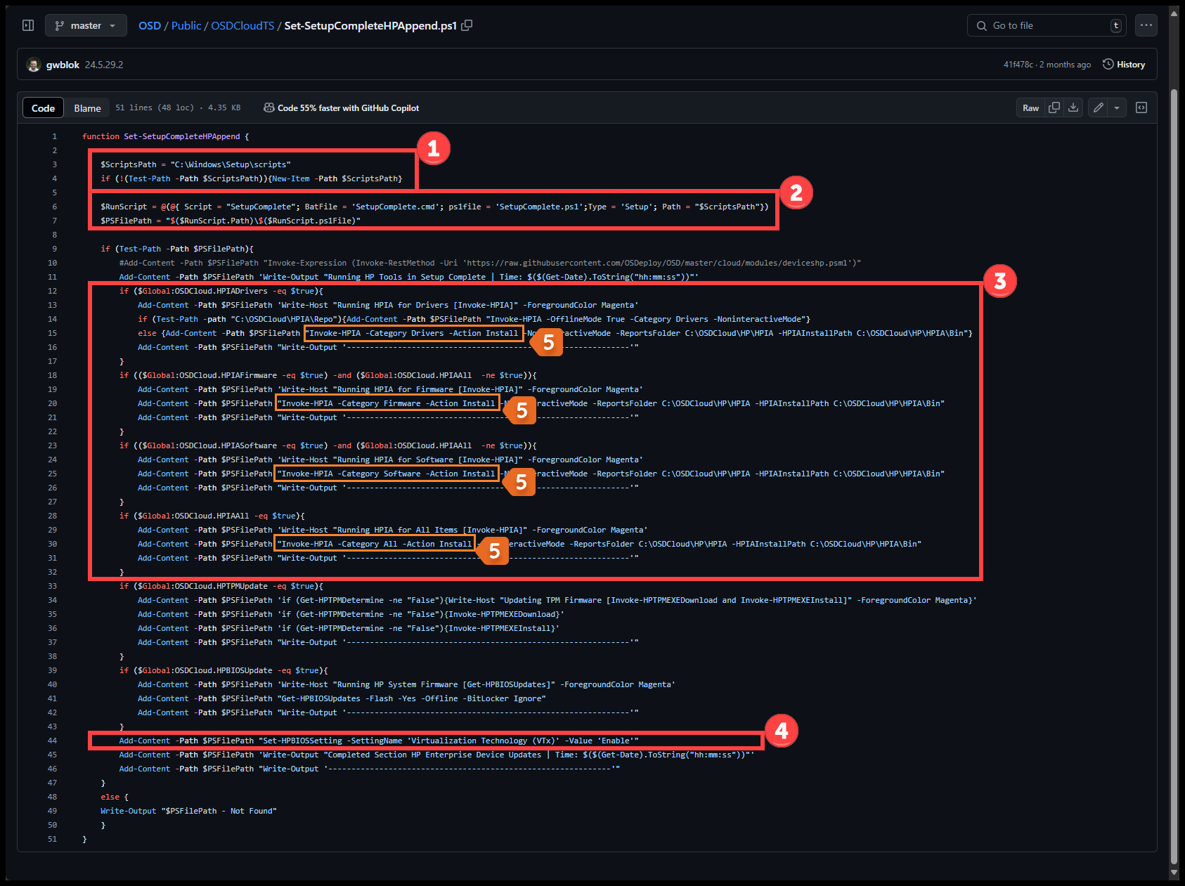 Set-SetupCompleteHPAppend Function