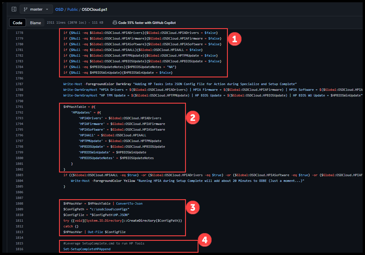 Invoke-OSDCloud - Build HP.JSON