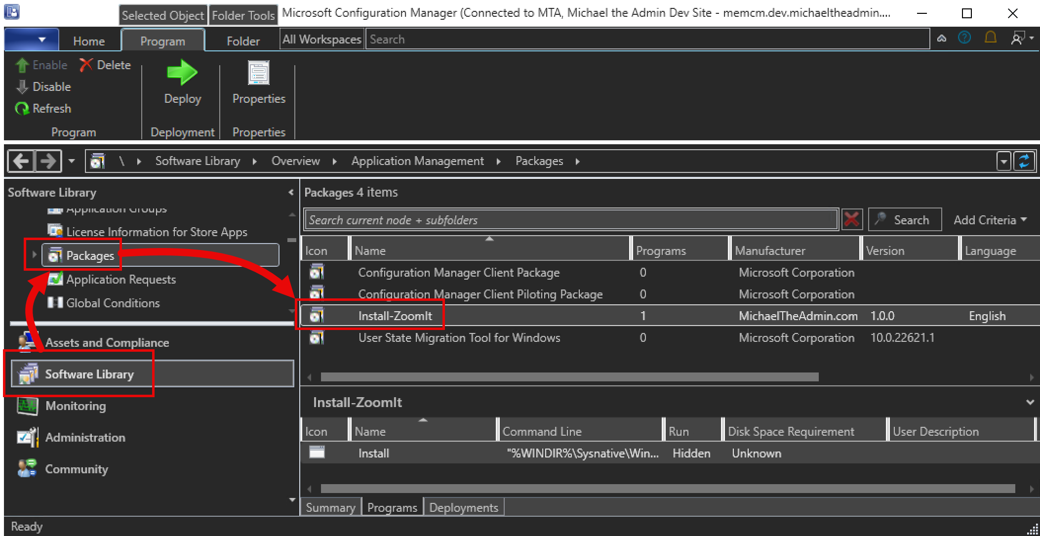 Configuration Manager Package