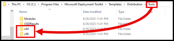 MDT Tools folder