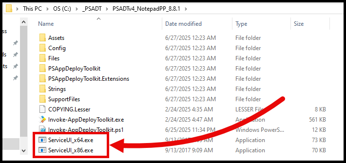 ServiceUI in PSADT package