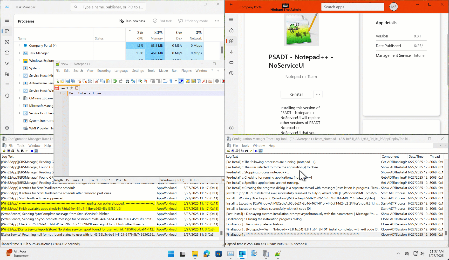 PSADT No ServiceUI Demo Gif