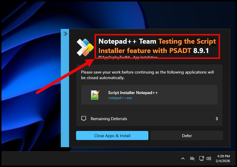 PSADT Installation Prompt